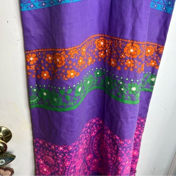 BJ’s fashions Honolulu Hawaii lounge, house sleeveless maxi colorful dress mumu - Picture 3 of 8